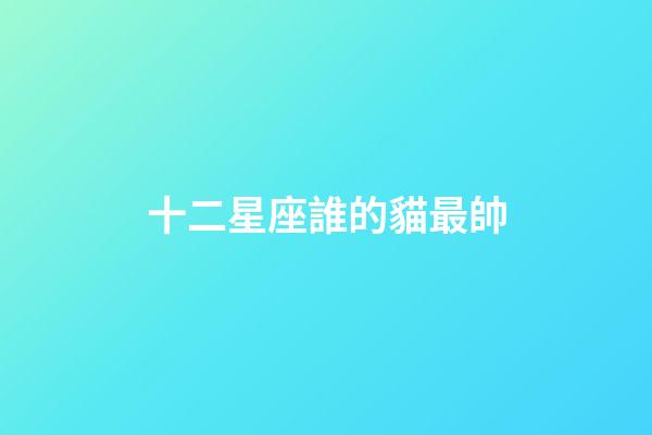 十二星座誰的貓最帥-第1張-星座運勢-玄機派