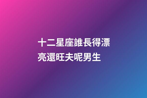 十二星座誰長得漂亮還旺夫呢男生-第1張-星座運勢-玄機派