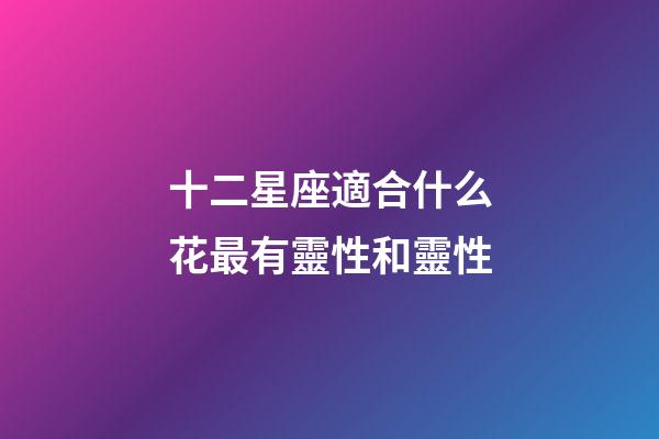 十二星座適合什么花最有靈性和靈性-第1張-星座運勢-玄機派