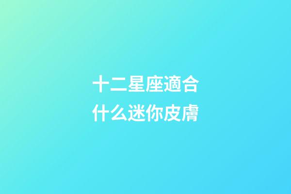 十二星座適合什么迷你皮膚-第1張-星座運勢-玄機派
