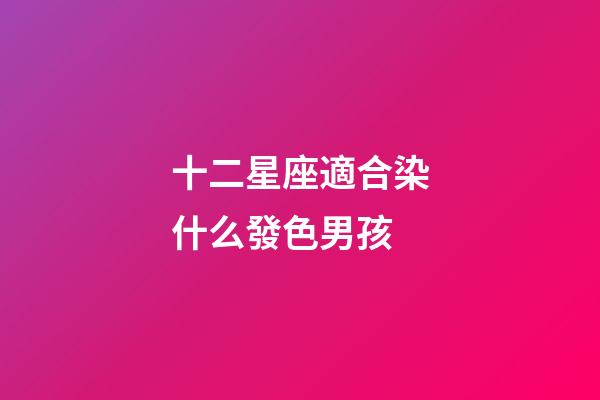 十二星座適合染什么發色男孩-第1張-星座運勢-玄機派