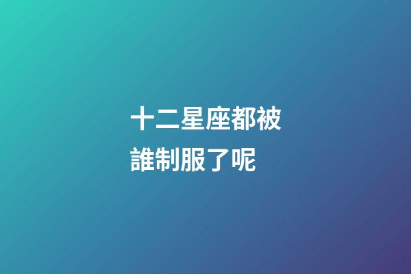 十二星座都被誰制服了呢-第1張-星座運勢-玄機派