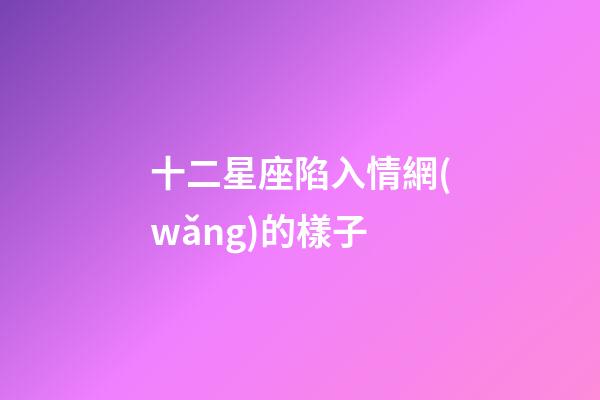 十二星座陷入情網(wǎng)的樣子