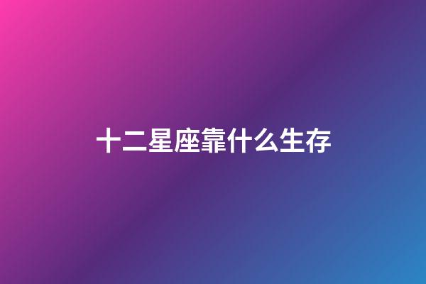 十二星座靠什么生存-第1張-星座運勢-玄機派