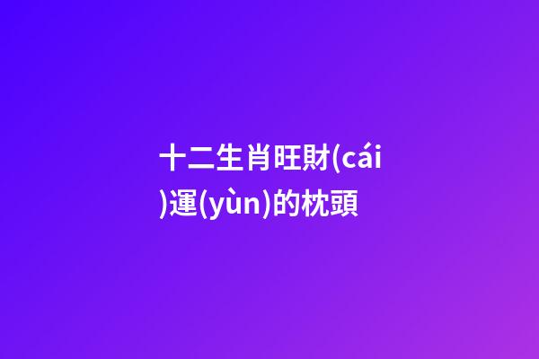 十二生肖旺財(cái)運(yùn)的枕頭