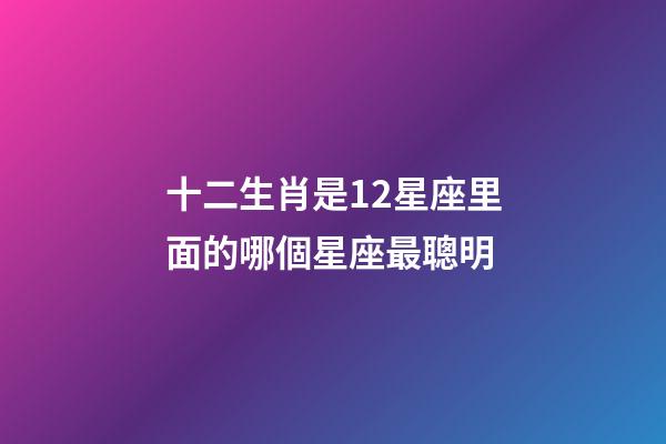 十二生肖是12星座里面的哪個星座最聰明-第1張-星座運勢-玄機派