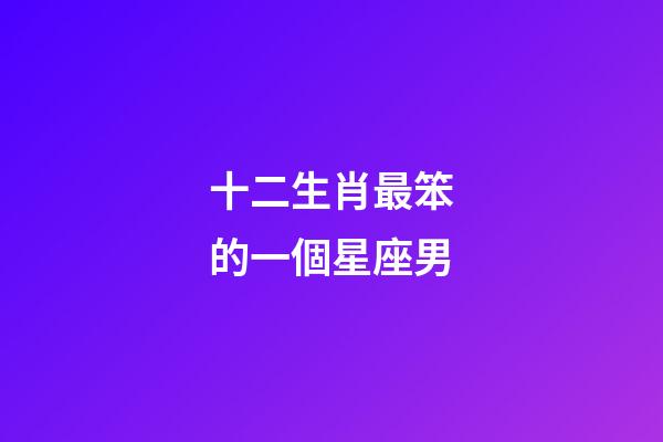 十二生肖最笨的一個星座男-第1張-星座運勢-玄機派