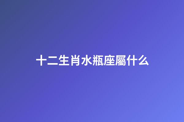十二生肖水瓶座屬什么-第1張-星座運(yùn)勢-玄機(jī)派