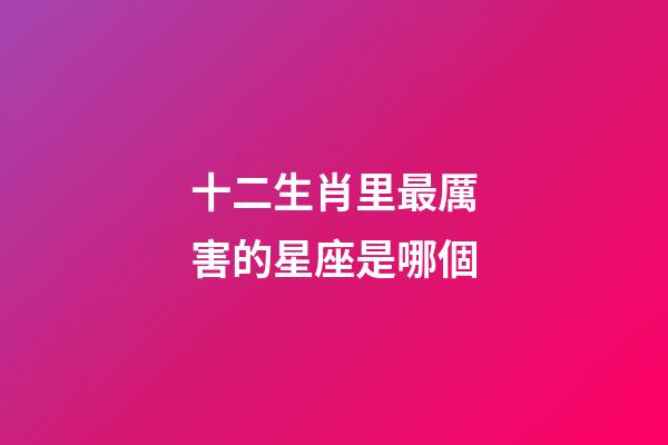 十二生肖里最厲害的星座是哪個-第1張-星座運勢-玄機派