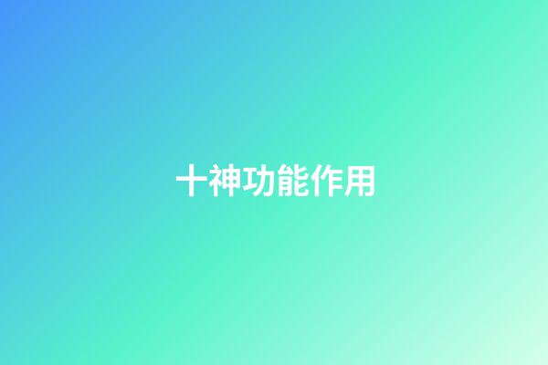 十神功能作用