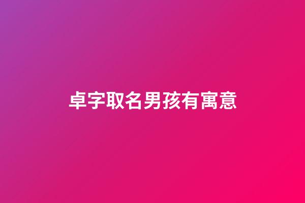 卓字取名男孩有寓意(卓字取名好嗎)-第1張-男孩起名-玄機派
