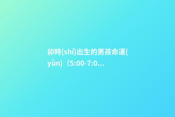 卯時(shí)出生的男孩命運(yùn)（5:00-7:00）