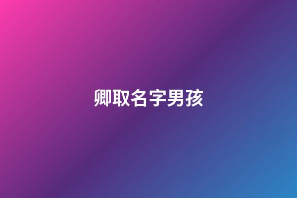 卿取名字男孩(卿用在男孩名意義)-第1張-男孩起名-玄機派