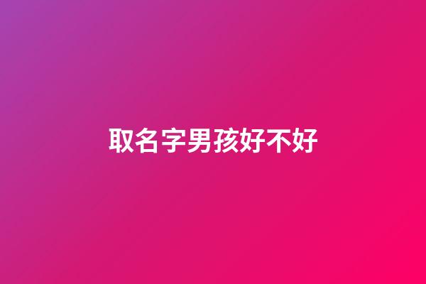 取名字男孩好不好(取名字男孩好不好聽)-第1張-男孩起名-玄機派