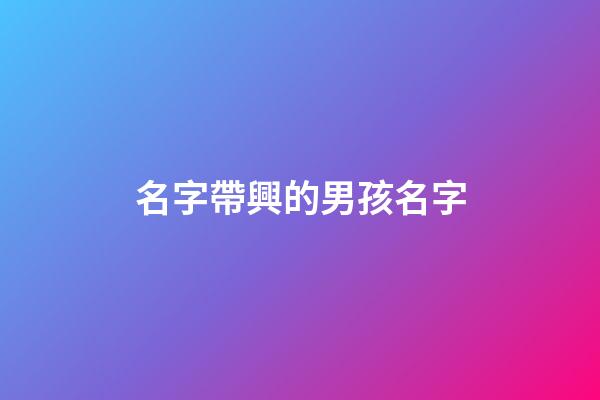 名字帶興的男孩名字(帶興字的男孩名字怎么取)-第1張-男孩起名-玄機派