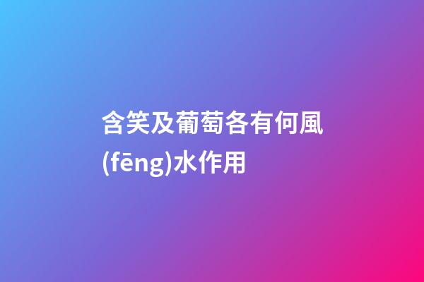 含笑及葡萄各有何風(fēng)水作用?