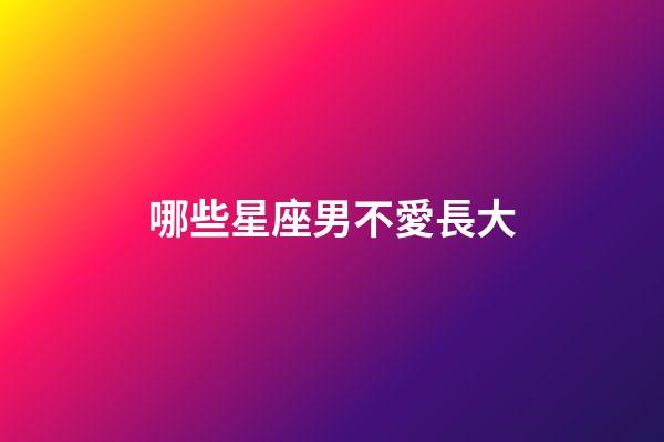 哪些星座男不愛長大-第1張-星座運(yùn)勢-玄機(jī)派