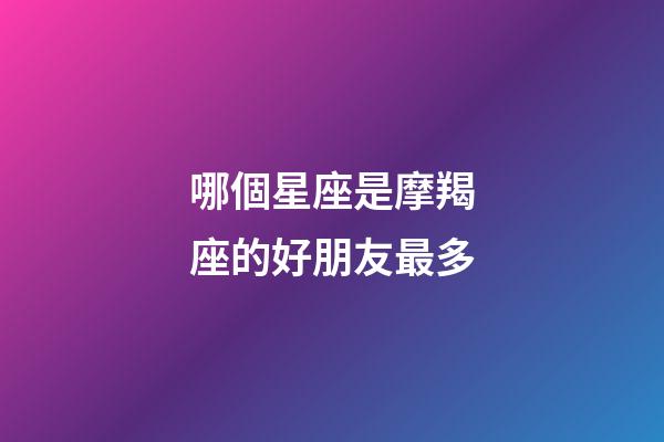 哪個星座是摩羯座的好朋友最多-第1張-星座運(yùn)勢-玄機(jī)派