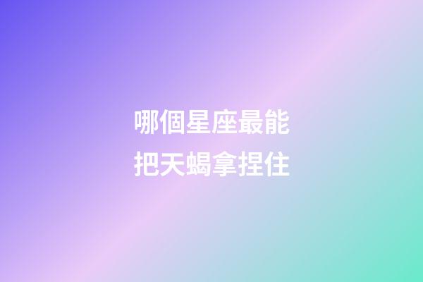 哪個星座最能把天蝎拿捏住-第1張-星座運勢-玄機派
