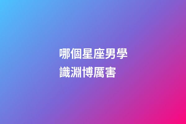 哪個星座男學識淵博厲害