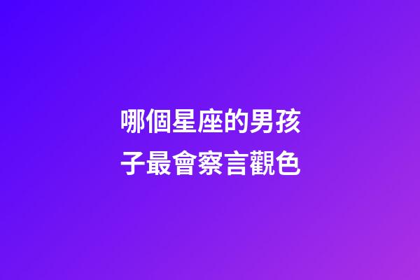 哪個星座的男孩子最會察言觀色-第1張-星座運勢-玄機派