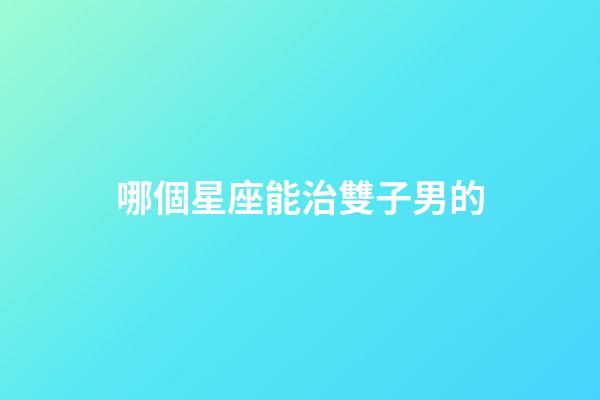哪個星座能治雙子男的-第1張-星座運勢-玄機派