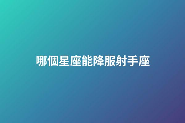 哪個星座能降服射手座-第1張-星座運勢-玄機(jī)派
