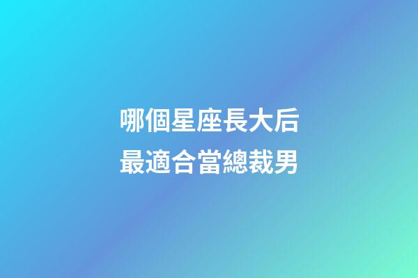 哪個星座長大后最適合當總裁男-第1張-星座運勢-玄機派