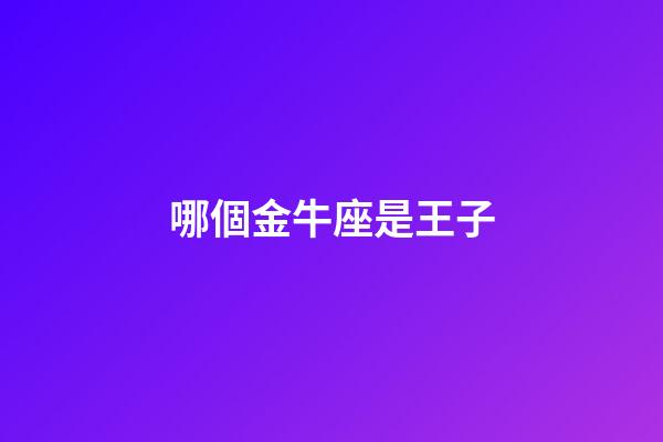 哪個金牛座是王子-第1張-星座運勢-玄機派