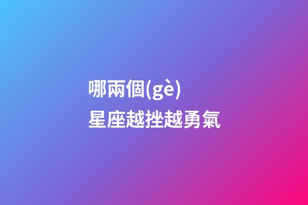 哪兩個(gè)星座越挫越勇氣-第1張-星座運(yùn)勢(shì)-玄機(jī)派