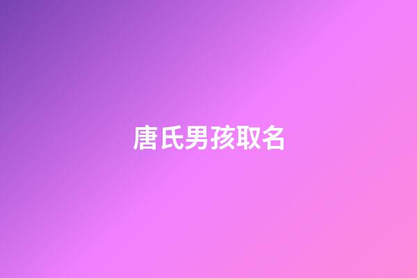 唐氏男孩取名(唐氏男孩取名字大全)-第1張-男孩起名-玄機派