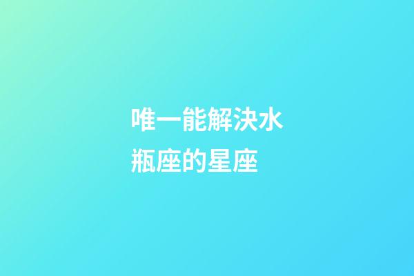 唯一能解決水瓶座的星座-第1張-星座運勢-玄機派