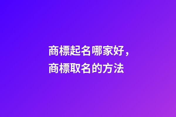 商標起名哪家好，商標取名的方法-第1張-商標起名-玄機派