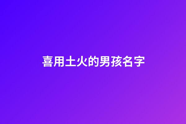 喜用土火的男孩名字(五行喜用土火的男孩名字)-第1張-男孩起名-玄機派