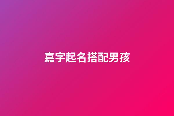 嘉字起名搭配男孩(嘉字起名搭配男孩)-第1張-男孩起名-玄機派
