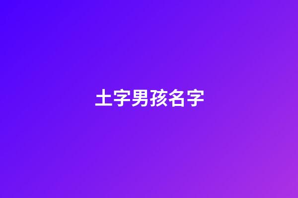 土字男孩名字(男孩名字帶土字)-第1張-男孩起名-玄機派