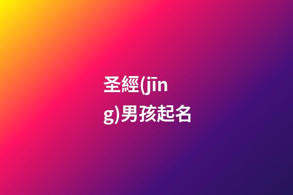 圣經(jīng)男孩起名(圣經(jīng)給男孩取名)