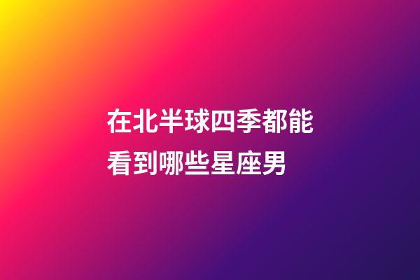 在北半球四季都能看到哪些星座男-第1張-星座運勢-玄機派