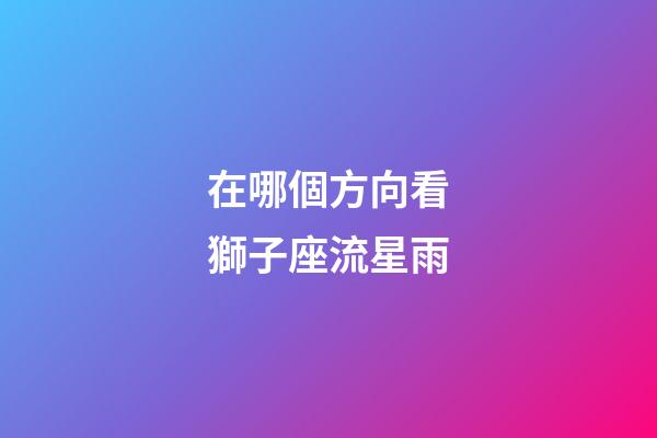在哪個方向看獅子座流星雨-第1張-星座運勢-玄機派