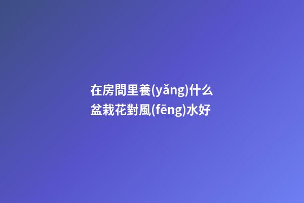 在房間里養(yǎng)什么盆栽花對風(fēng)水好