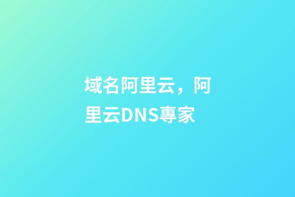 域名阿里云，阿里云DNS專家