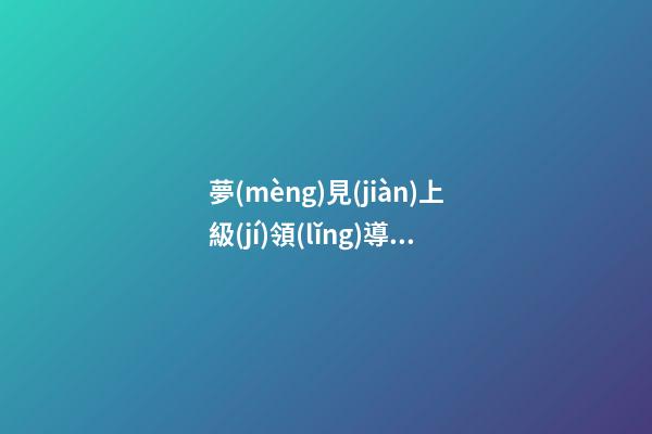 夢(mèng)見(jiàn)上級(jí)領(lǐng)導(dǎo)