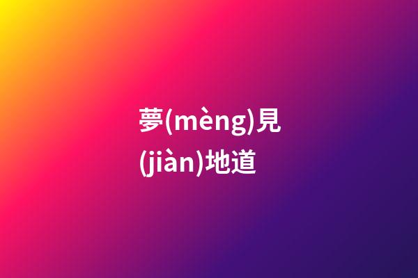 夢(mèng)見(jiàn)地道
