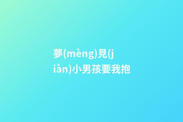 夢(mèng)見(jiàn)小男孩要我抱