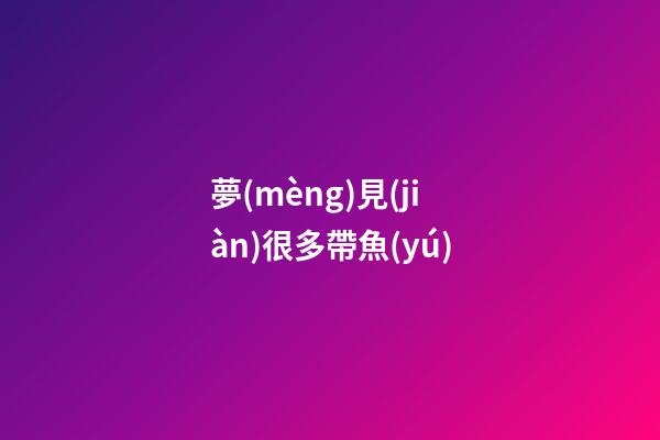 夢(mèng)見(jiàn)很多帶魚(yú)