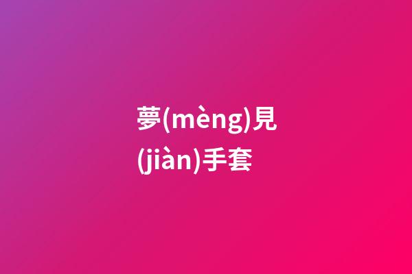 夢(mèng)見(jiàn)手套
