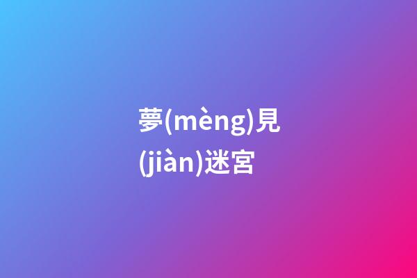 夢(mèng)見(jiàn)迷宮