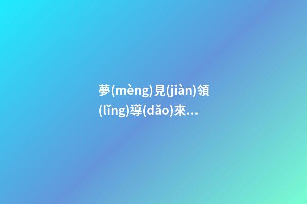 夢(mèng)見(jiàn)領(lǐng)導(dǎo)來(lái)我家