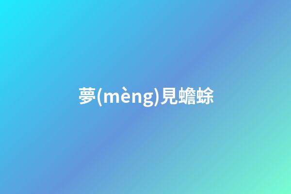 夢(mèng)見蟾蜍