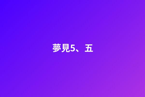 夢見5、五